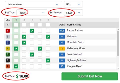 exotic wagering calculator